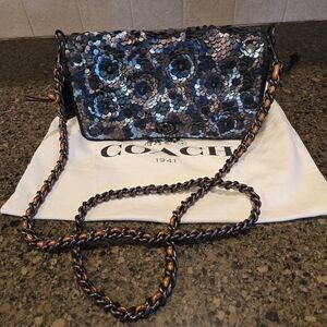 Coach 1941 "Dinky" Floral Print Crossbody Clutch Bag